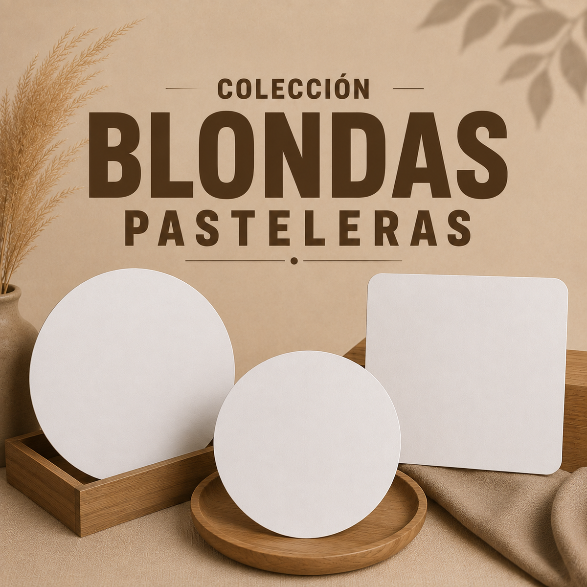 Blondas Pasteleras de MDF para Tortas y Repostería