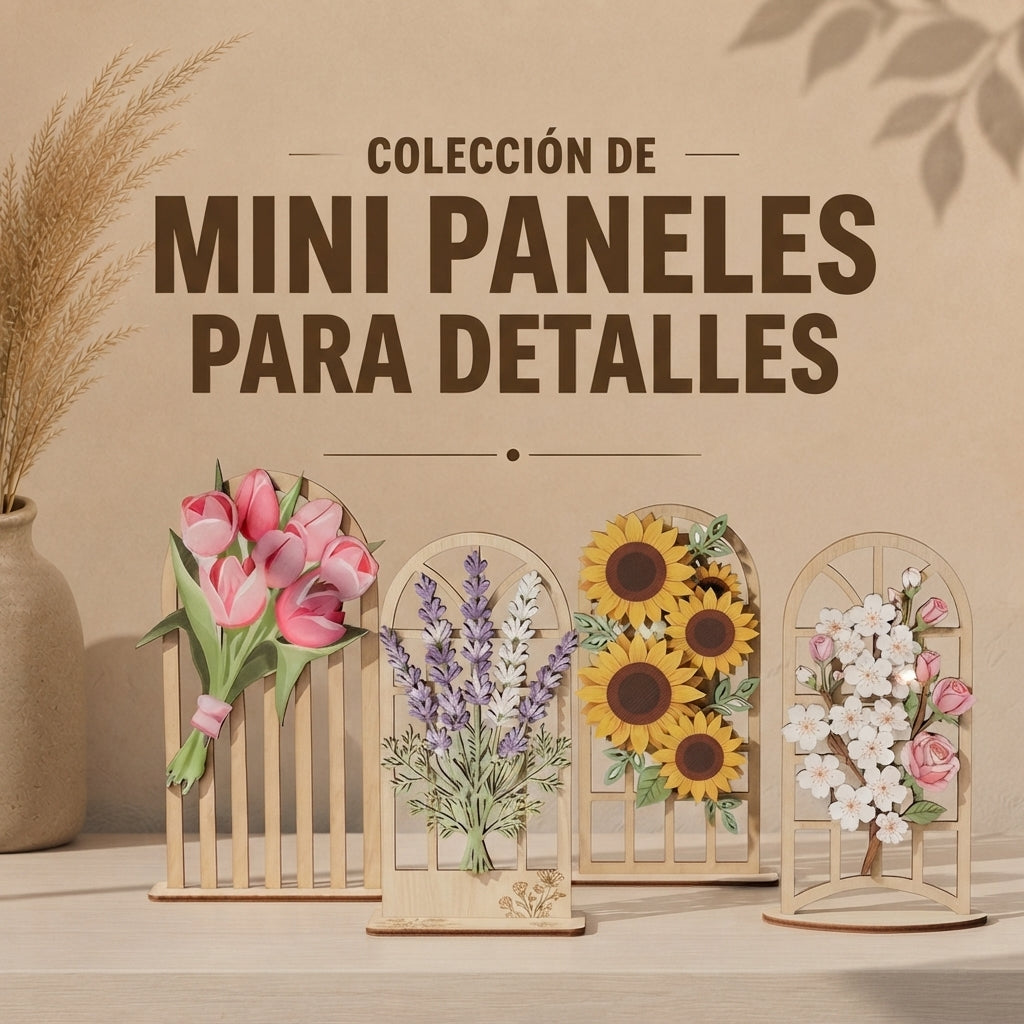 Mini Paneles Decorativos en MDF para Mesas de Dulces y Detalles