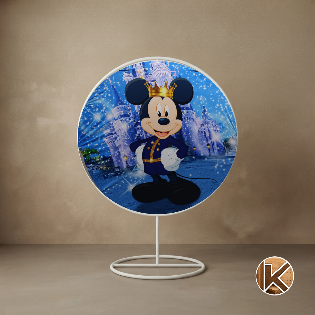 FUNDA REDONDA MICKY MOUSE CON CORONA