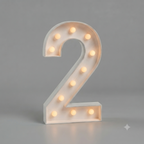 Números encajonados con luces calidas y frias 1,2,3,4,5,6,7,8,9,0