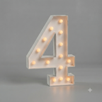 Números encajonados con luces calidas y frias 1,2,3,4,5,6,7,8,9,0