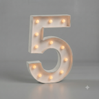 Números encajonados con luces calidas y frias 1,2,3,4,5,6,7,8,9,0