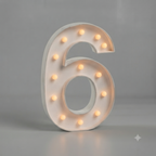 Números encajonados con luces calidas y frias 1,2,3,4,5,6,7,8,9,0
