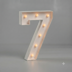 Números encajonados con luces calidas y frias 1,2,3,4,5,6,7,8,9,0