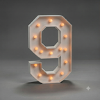 Números encajonados con luces calidas y frias 1,2,3,4,5,6,7,8,9,0