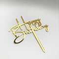 TOPPER HAPPY BIRTHDAY ACRILICO ESPEJO