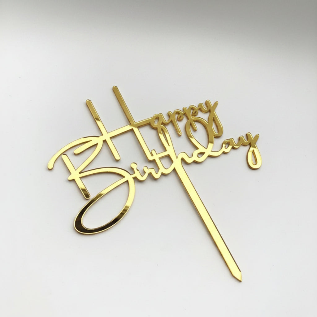 TOPPER HAPPY BIRTHDAY ACRILICO ESPEJO