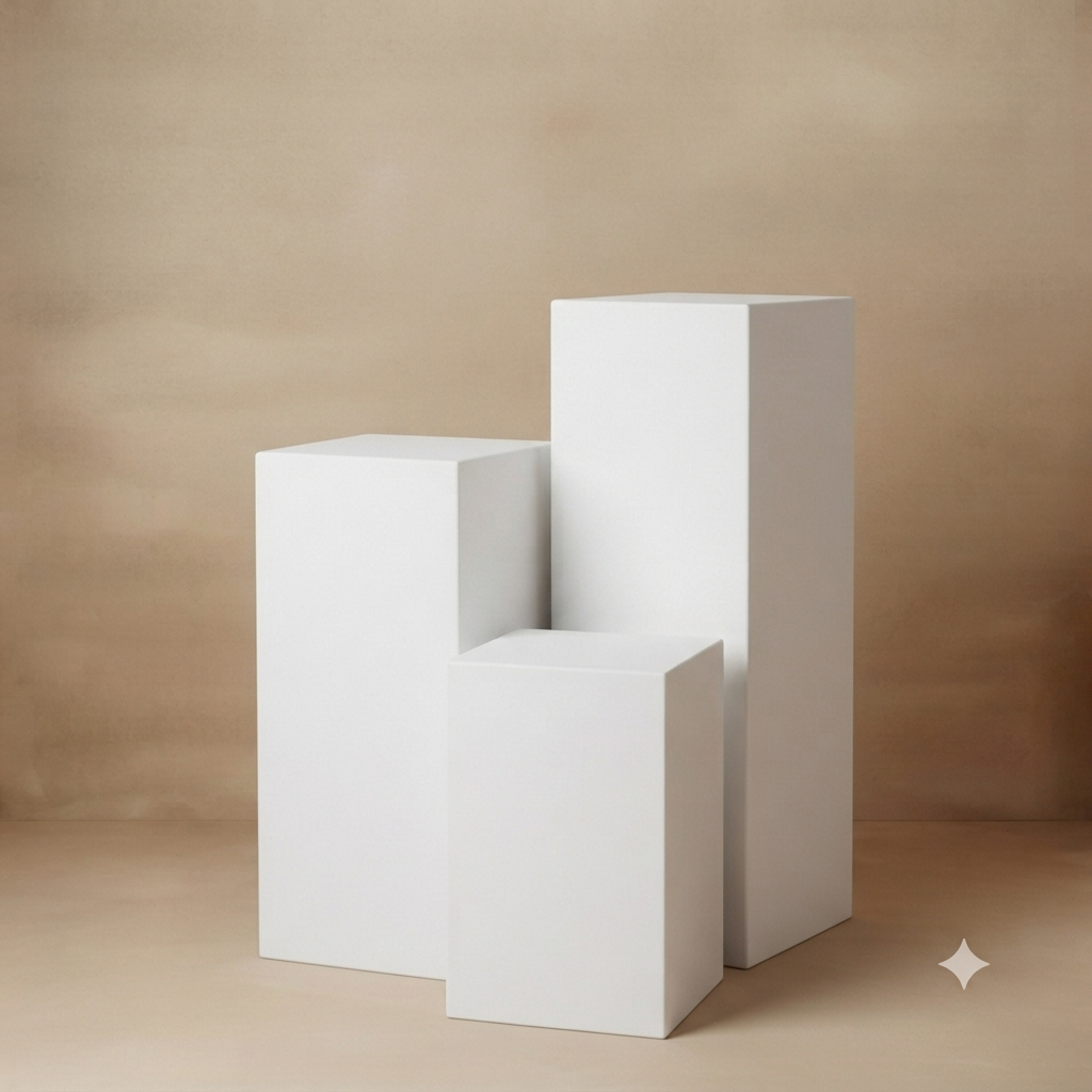 Bases cuadradas/mesas para decoración de eventos