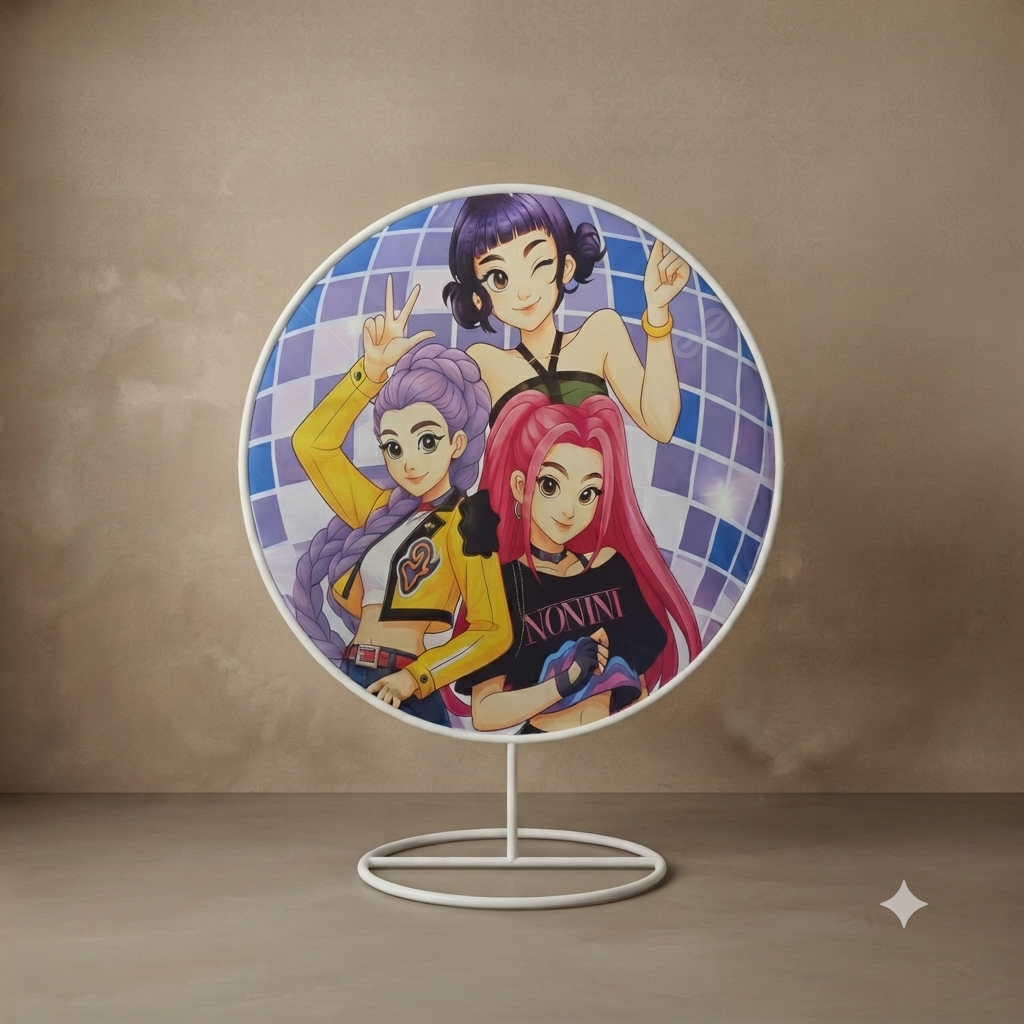 Fondo redondo guerreas kpop disco